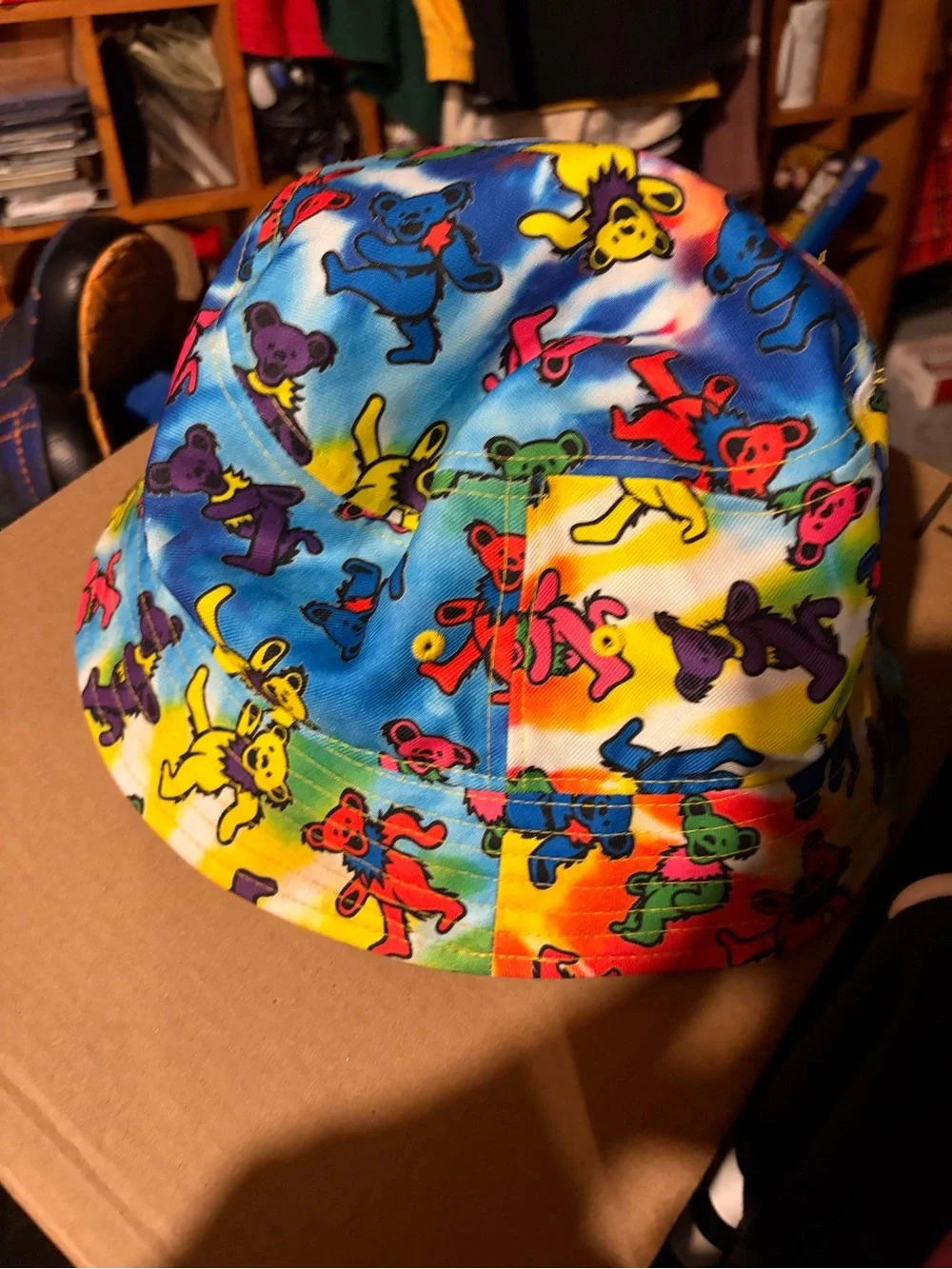 Authentic Grateful Dead Bears Bucket Hat outdoor rainbow cap OSFA